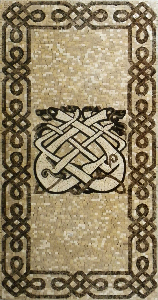 Arte de mosaico de mármol - Perros celtas