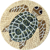 Mosaico Medalhão Pastel - Tartaruga