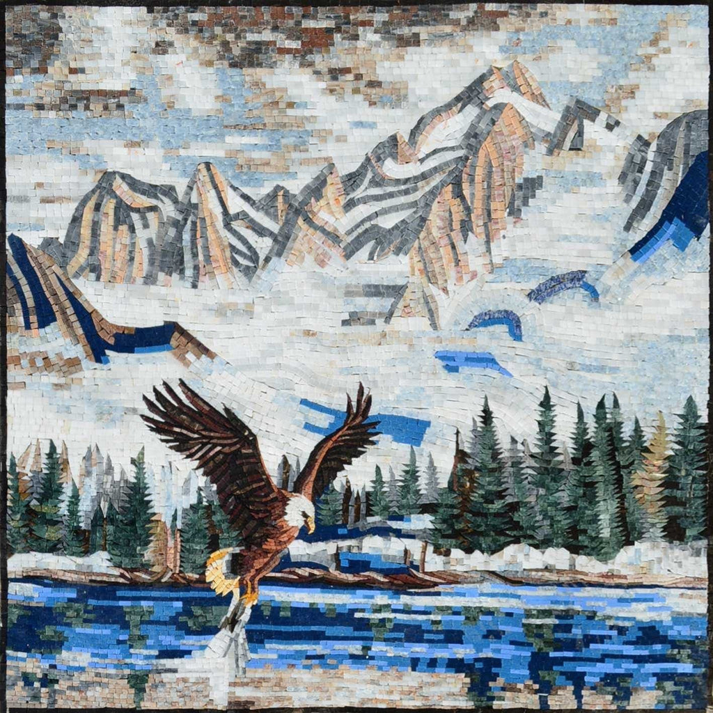 Mosaic Art for Sale - Rising Eagle