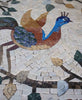 Art de la mosaïque d'oiseaux - Le paon solitaire