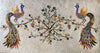 Мозаика на стене - Павлины