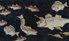 Römisches Mosaik-Fisch-Design, vollständig handgefertigte Fliesenkunst.