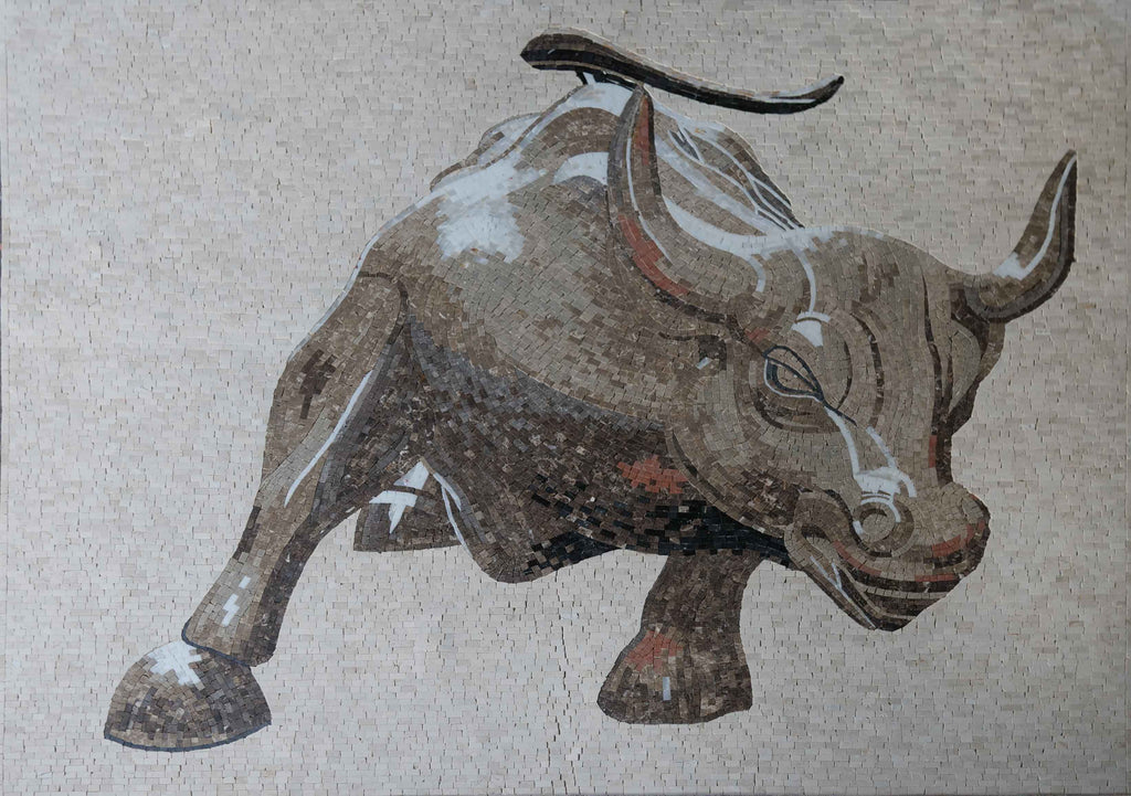 The Bull Of Wall Street- Animal Mosaic