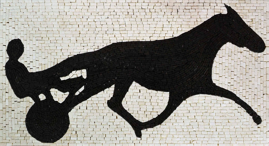 Patrones de mosaico: silueta de trotón