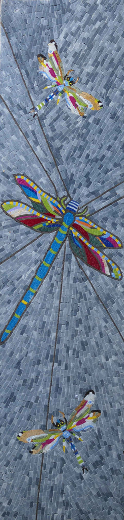 Libellules colorées - Art de la mosaïque