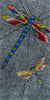 Arte de libélulas em mármore mosaico