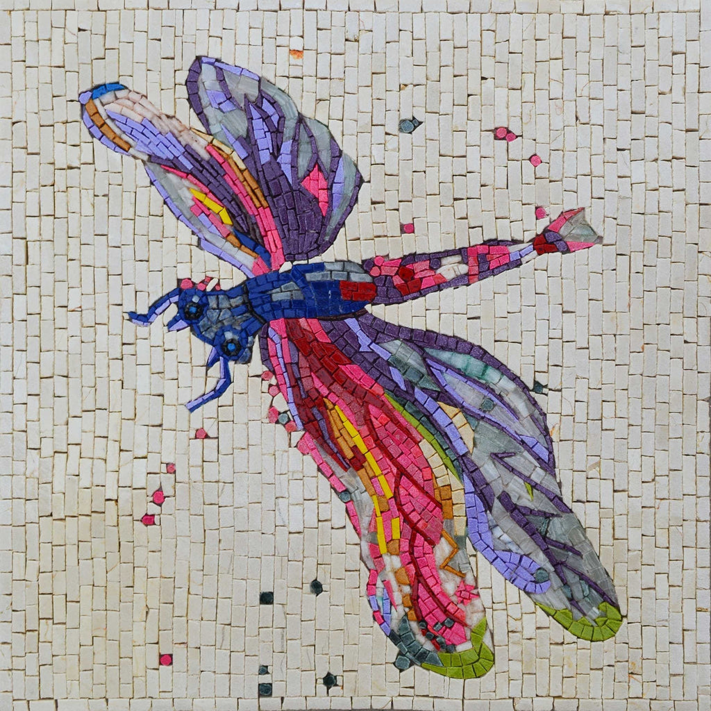 Diseños de mosaico - Acento de libélula