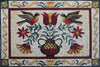Diseños de mosaico - Dos cigüeñas de madera