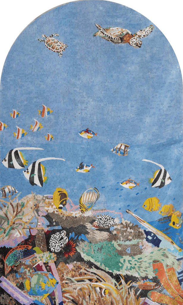 Playa costera de Wabasso II - Arte del mosaico