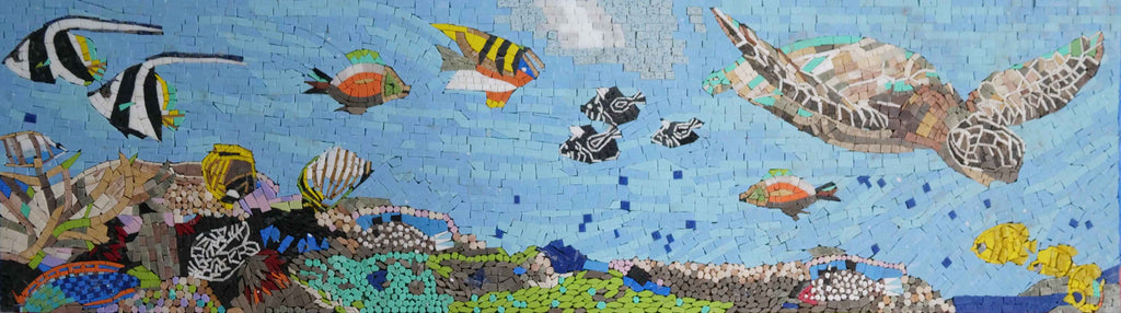 Mosaico de Mármore - Sob o Mar