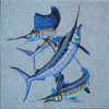 Trio d'espadons - Art de la mosaïque de poissons
