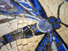 Mosaikgrafik - Blaue Libelle