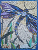 Opera d'arte a mosaico - libellula blu