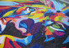 Arte de mosaico animal - León multicolor