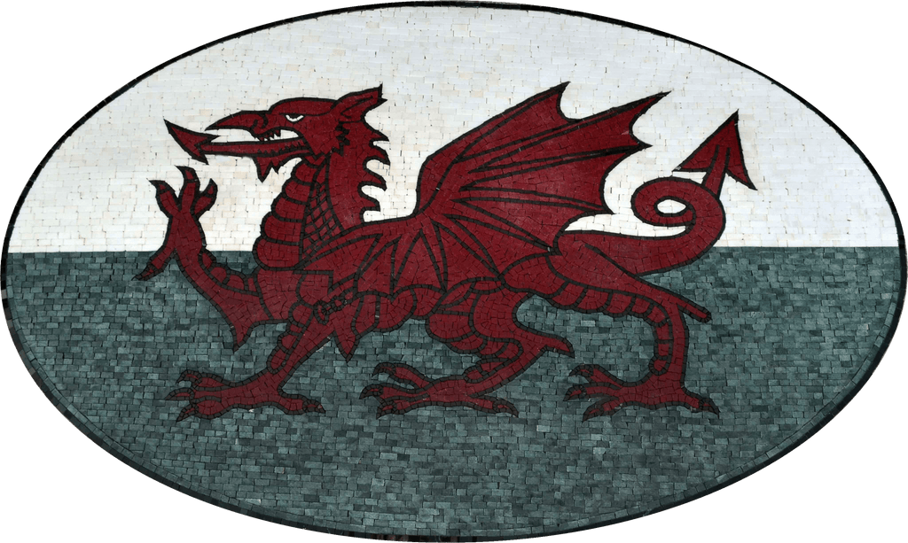 Mosaïque murale - Drapeau du Pays de Galles