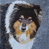 Opera d'arte in mosaico - Border Collie Dog