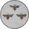 Arte em mosaico de abelhas