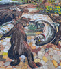 Opera d'arte in mosaico - Orso grizzly