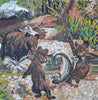 Opera d'arte in mosaico - Orso grizzly