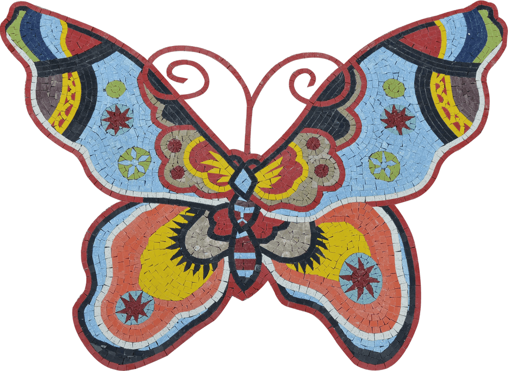 Mosaikkunst - bunter Schmetterling