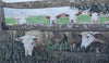 Moutons en sérénité : art de la mosaïque faite à la main