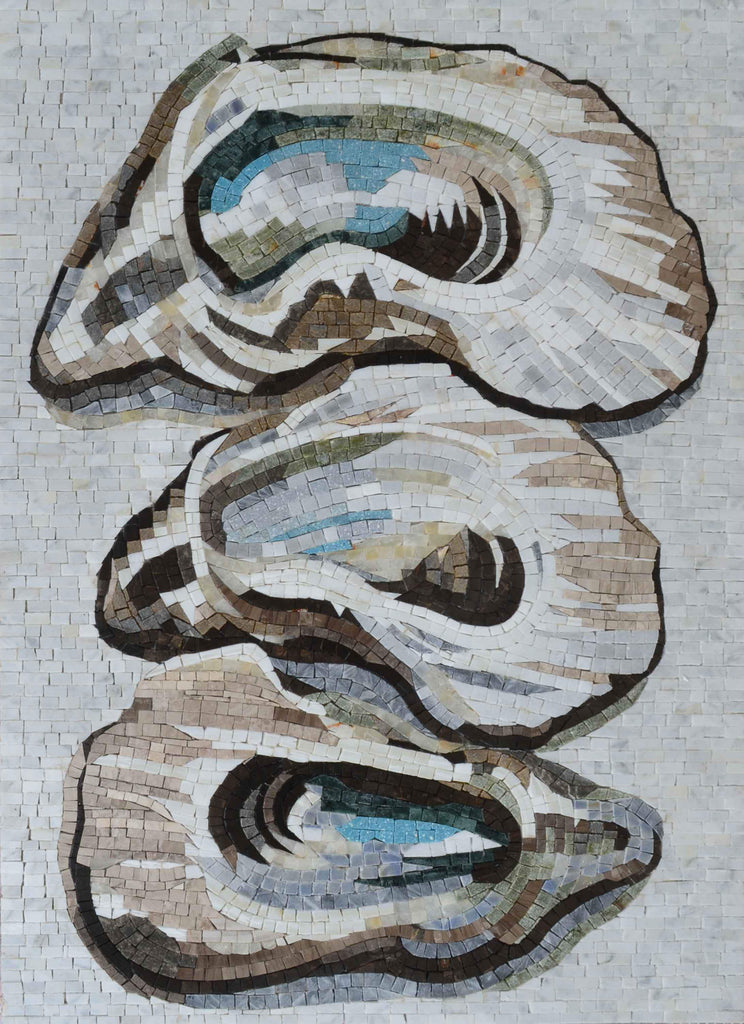 Conchiglie in riva al mare - Arte del mosaico