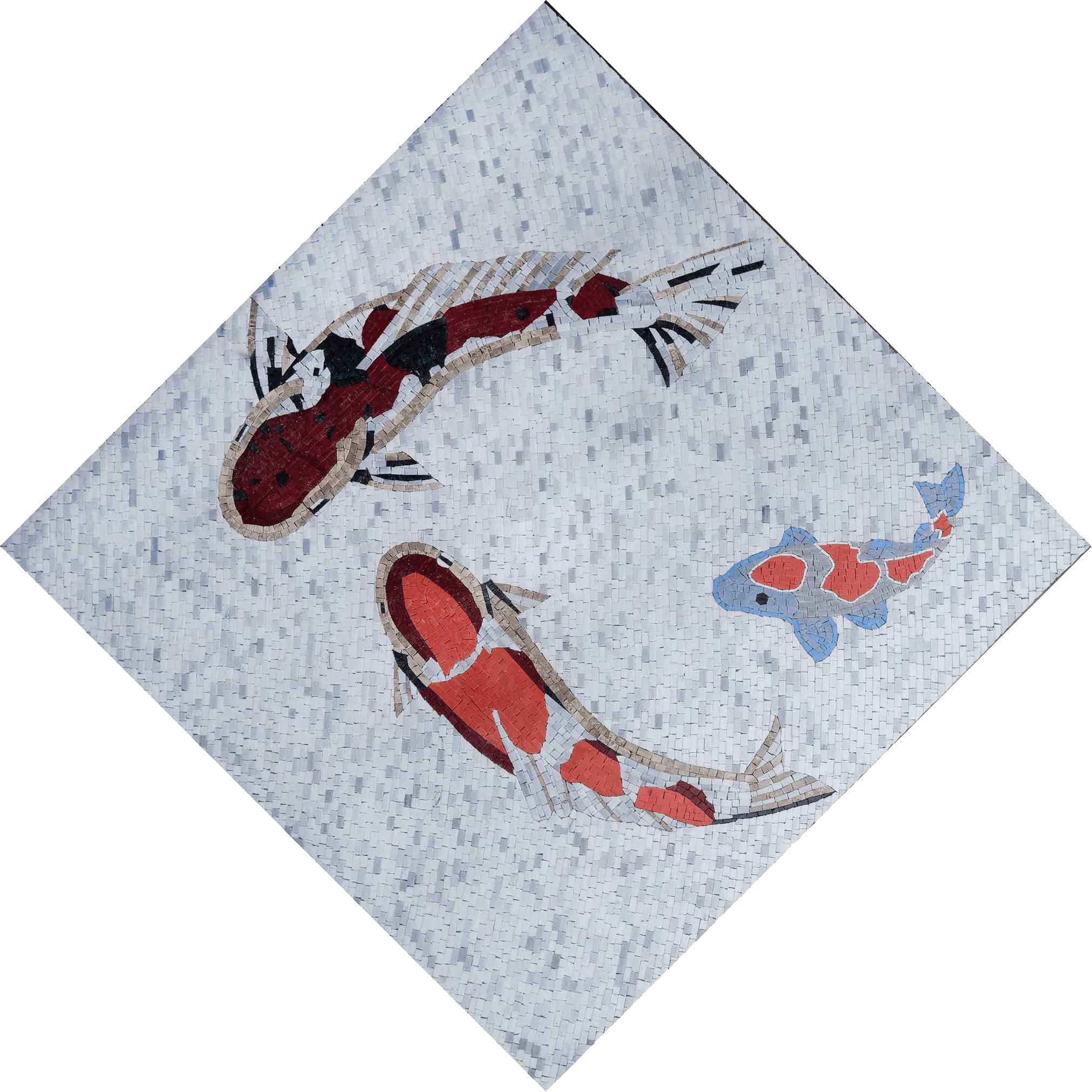 Dragon Koi Fish Mosaic Art II Marine Life&Nautical Mozaico