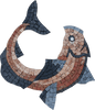Diseño de mosaico de pez nadador III