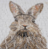 Art mosaïque de lapin - Œuvre d’art animalière
