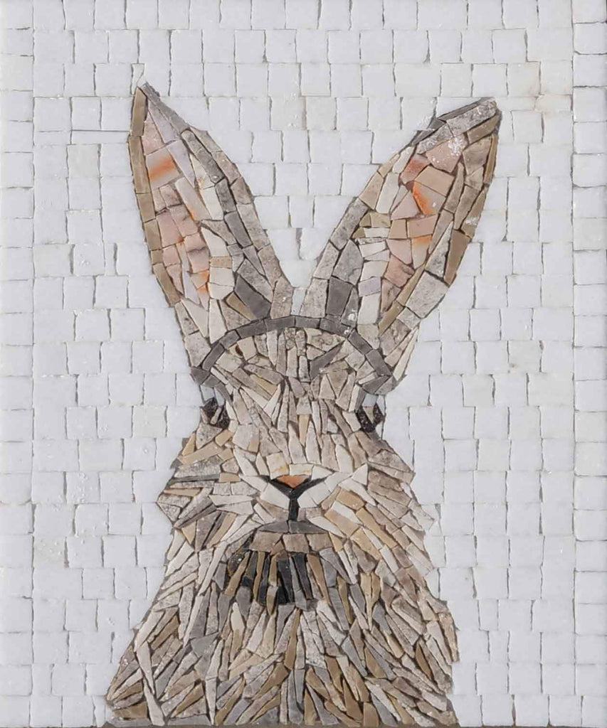 Hasen-Mosaik-Kunst – Tier-Kunstwerk