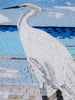 Art mural mosaïque - Aigrette blanche