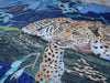 Mosaico leopardo - Arte mosaico giungla