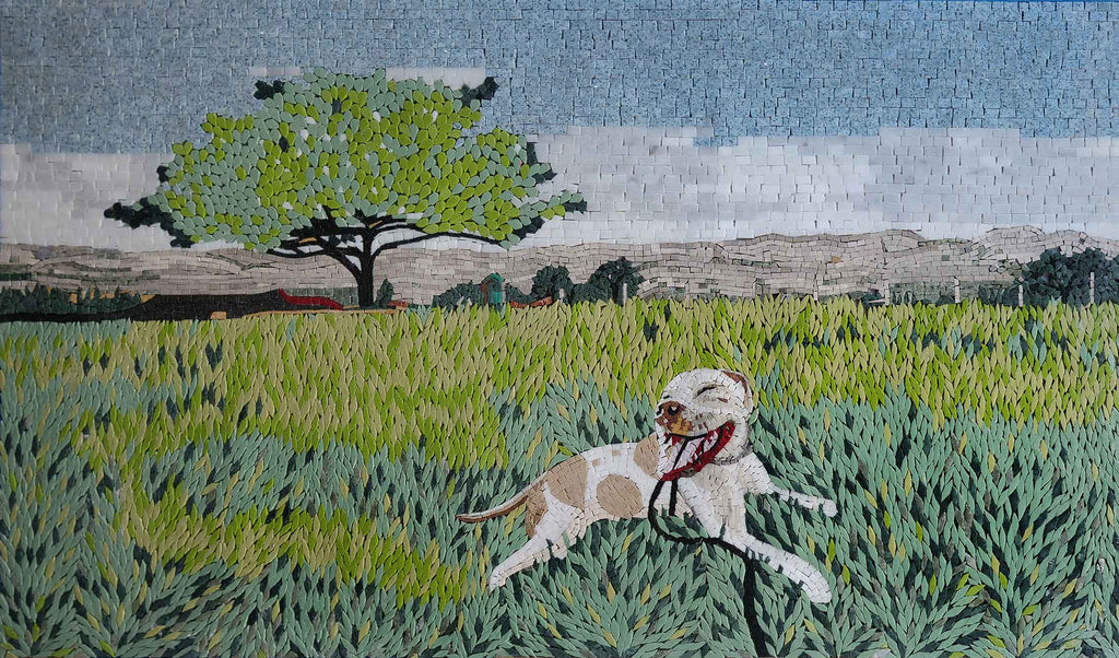 Mosaic Marvel: The Greenfield Dog Artistry