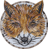 Obra de arte de mosaico de mármol - Foxy