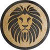 Médaillon en Mosaïque de Marbre - Lion