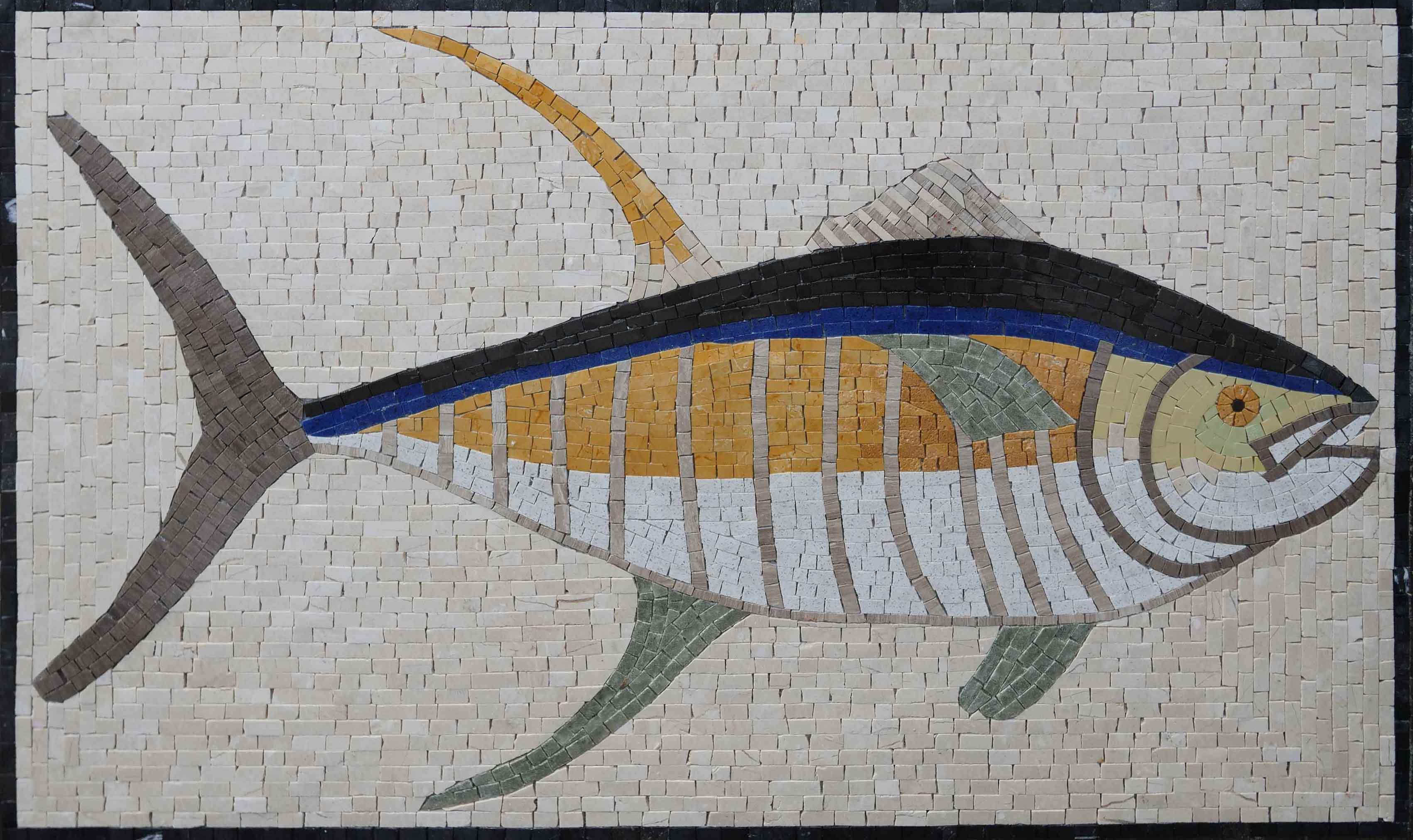 Masaic Fish Mosaic Fish Artwork - Grumpy the Fish | Marine Life&Nautical | Mozaico