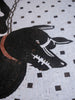 Cuidado com a arte da parede em mosaico de cachorro
