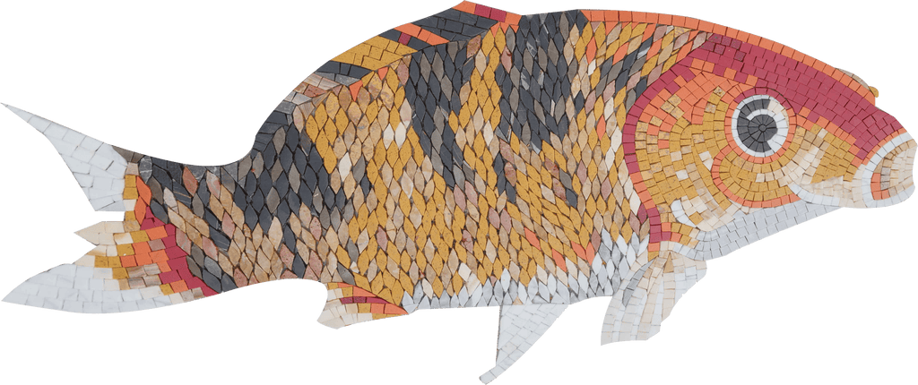 Art de la mosaïque de poisson vivaneau de mouton