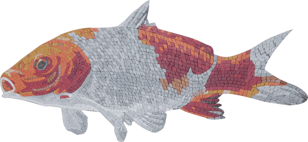 Oeuvre de mosaïque de poisson vivaneau