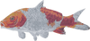 Ilustraciones de mosaico de pescado pargo