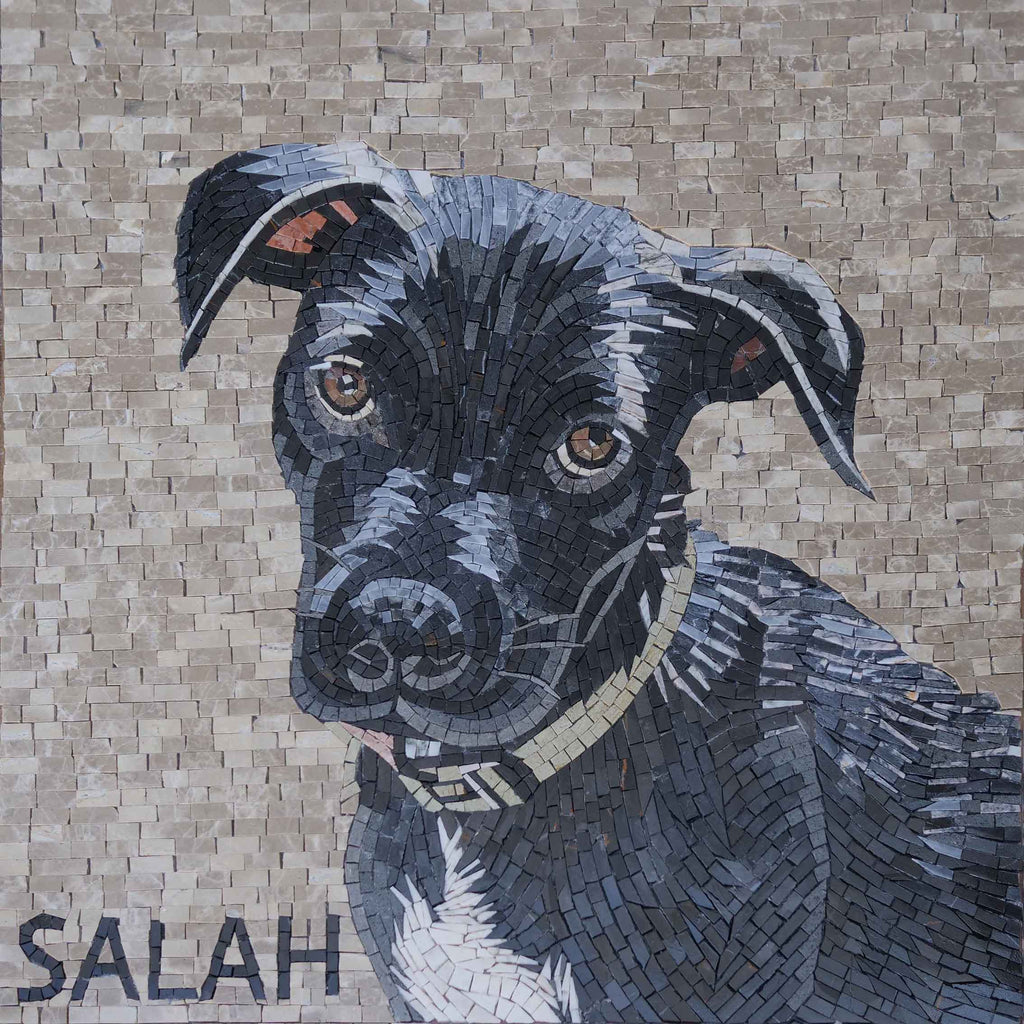 Patterdale Terrier chien mosaïque murale