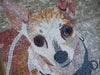 Mosaico murale con cane chihuahua