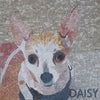 Mosaico murale con cane chihuahua