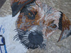 Mural de mosaico de cão Jack Russell