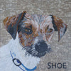 Peinture murale en mosaïque de chien Jack Russell