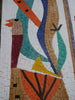 Peinture murale en mosaïque de paon abstrait coloré