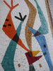 Alegre mosaico abstrato pavão