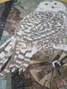 Médaillon d’art mosaïque hibou