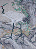 Decorazione murale con mosaico di cicogna orientale