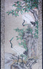 Mural de parede em mosaico de cegonha oriental